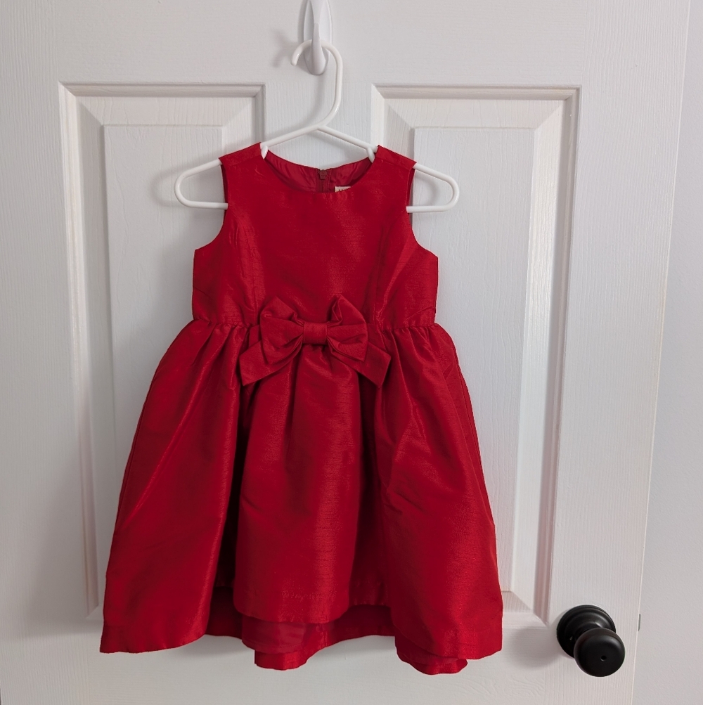 Hope & Henry Girls Holiday Red High Low Dress Size 12-18 Months